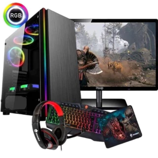 computador completo barato ssd128gb+hd500gb 8gb + kit gamer roda autocad corel et2 mine csgo lol roblox