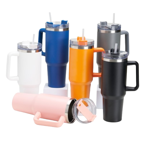 Copo Quencher Térmico com Canudo~ 1200 ML Caneca Garrafa de Água Café Refrigerante Chá Copo Portátil Envio Rápido