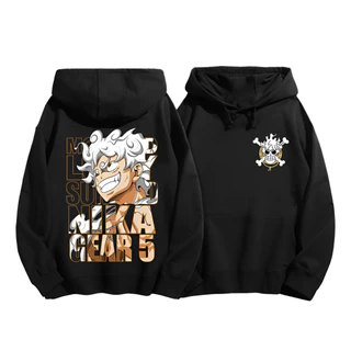 Moletom Masculino Careca Blusa Feminina Anime Luffy One Piece Gola Redonda Flanelado Com Capuz Algodão