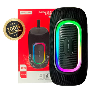 Caixa de Som Bluetooth Sem Fio RGB Resistente à Água Nível 6 Wireless Original Tomate