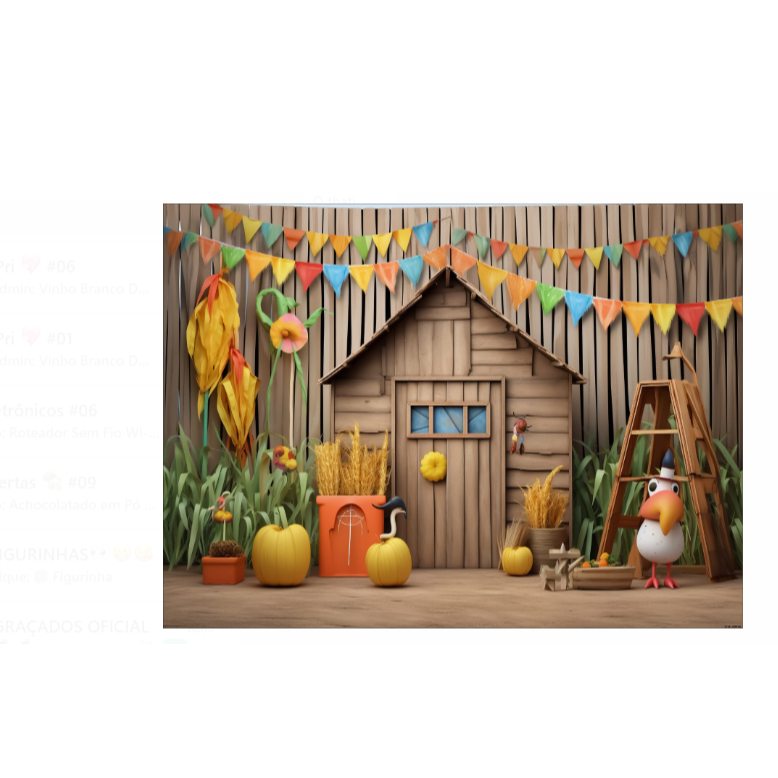 Painel Fundo Fotográfico Tecido 1,60x2,20 FESTA JUNINA