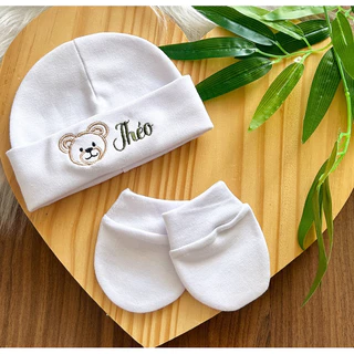 Kit Touca e Luva Personalizado Com Nome
