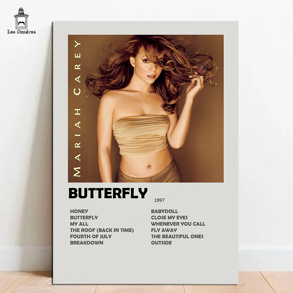 Quadro Placa Decorativa Mariah Carey Here For It All em MDF