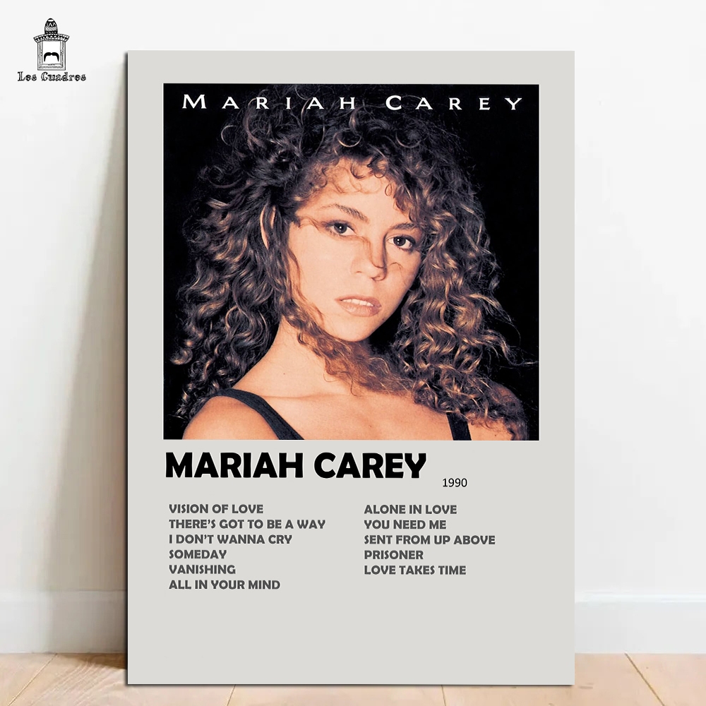Quadro Placa Decorativa Mariah Carey Here For It All em MDF