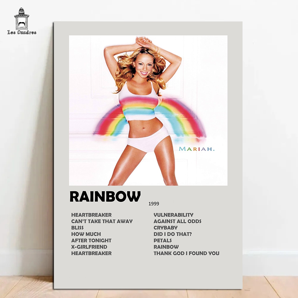 Quadro Placa Decorativa Mariah Carey Here For It All em MDF