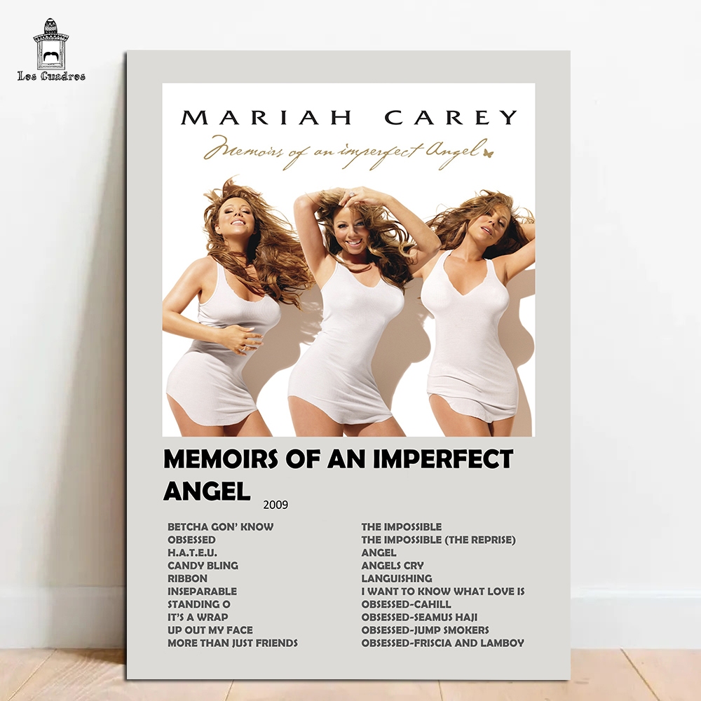 Quadro Placa Decorativa Mariah Carey Here For It All em MDF