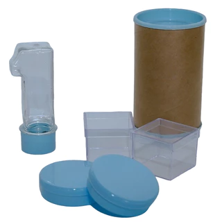 Kit festa 1 - 120 itens - 30 cofres 10x06 / 30 latinhas 5x1 / 30 caxinhas 4x4 / 30 tubetes número 1