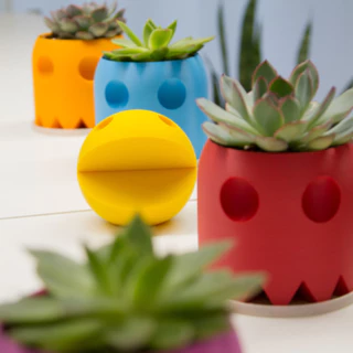 Vaso Suculentas Fantasminha Pacman - 3 unidades