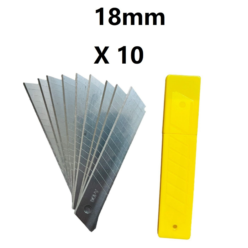 Kit Jogo Lâmina Para Estilete 18mm - 10 peças