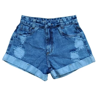 Short Jeans Feminino Barra Dobrada Short Premium Jeans Feminino Tam 36 ao 48