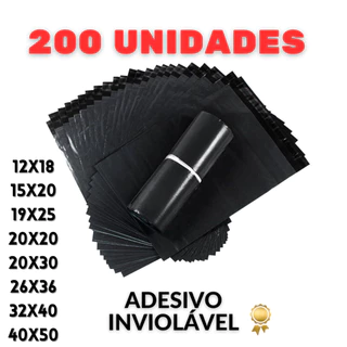 200 Unidades Envelope De Segurança Aba Adesiva Embalagem Correio Ecommerce Saco Adesivado