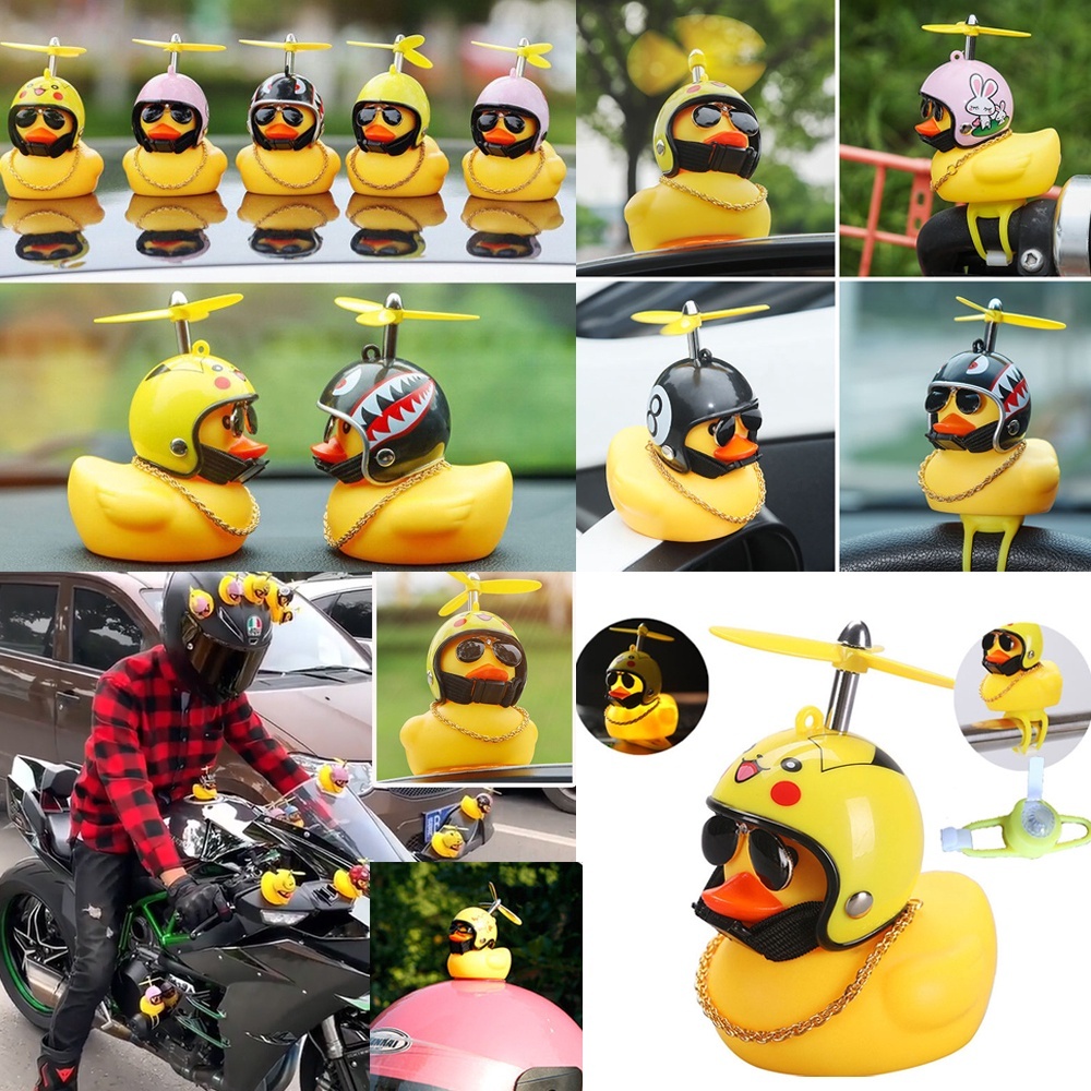 Patinho de borracha moto/bicicleta decoração