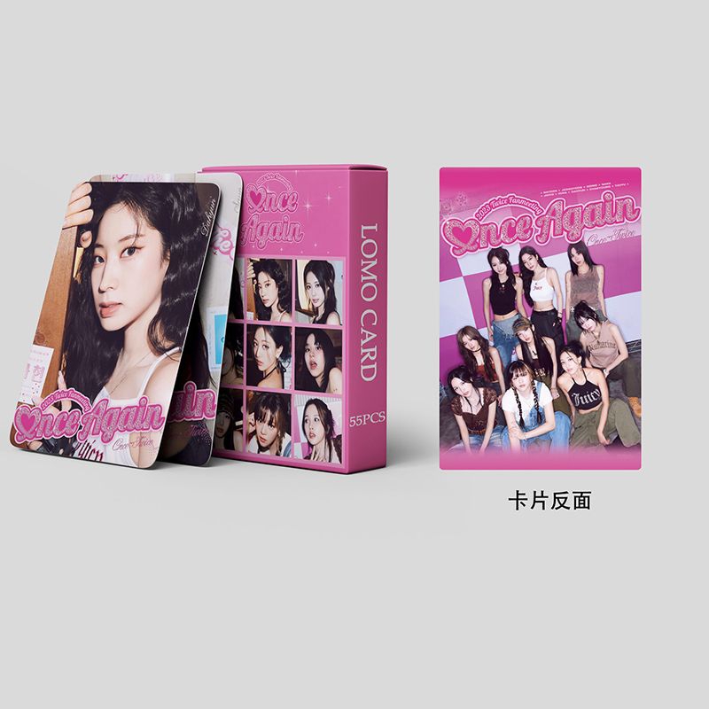 Photocard K-pop com 55 Cards - BTS Black Pink Twice Got7 Stray