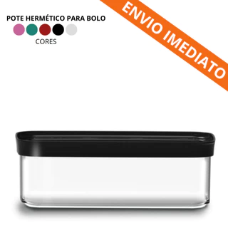 Pote Hermético para Bolo 1500ml Helsim Alta Vedação Super resistente
