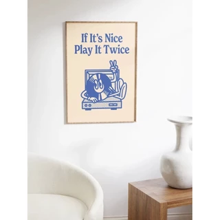Quadro Decorativo - Play It Twice Vinil Vintage