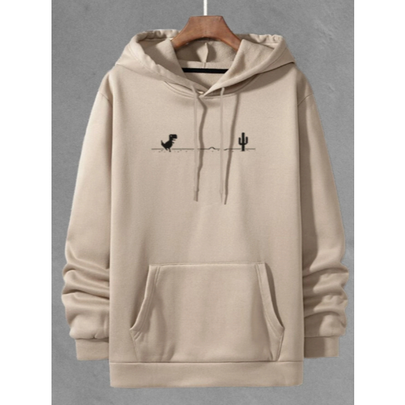 Blusa de Frio Moletom Canguru Masculino Dinossauro
