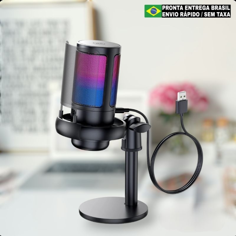 Microfone Condensador Gamer - ME6S - Cardióide - Pronta entrega Brasil