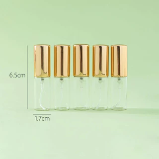 Frasco Para Decant 5 Ml Com Válvula Spray Dourada - 10 Peças Envio Imediato