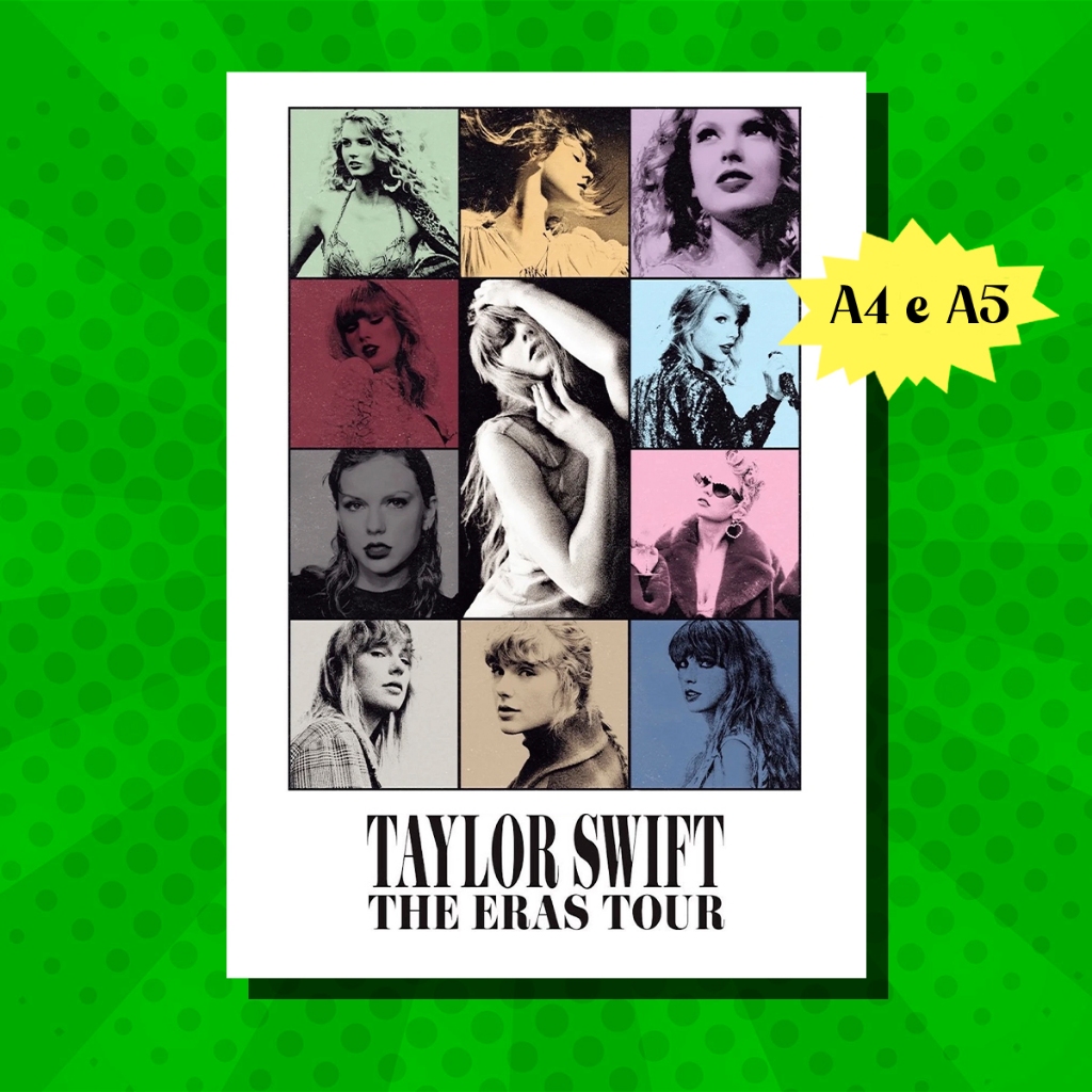 Pôster Taylor Swift The Eras Tour (Atualizado Leg 2024) | Shopee