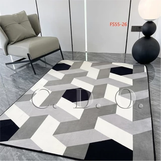 Tapete Sala Quarto escritório Geometrico 1,00 x 1,40 Varias Estampas Com Antiderrapante