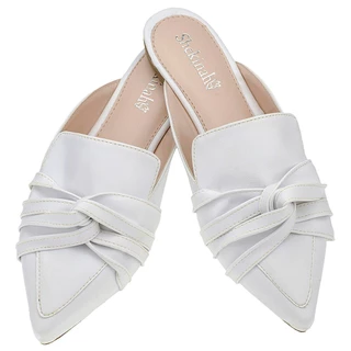 Mule Feminino Rasteira Bico Fino Sapatilha Flat Shekinah Confortável Moda Festa Lançamento Moderno
