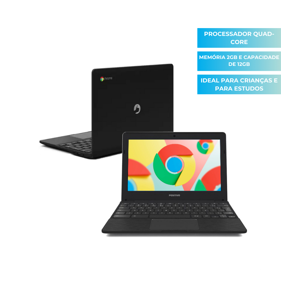 Chromebook Notebook para Estudar Ideal para Crianças Quad-core Memória 2GB Capacidade 12GB