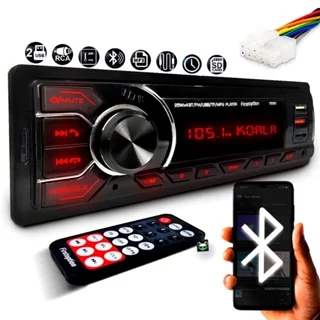 Rádio Som Automotivo MP3 C/ Bluetooth 2 USB