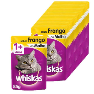 Kit Sachê Whiskas Para Gatos Adultos Sabor Frango, 15 unidades 85g cada (VENC. 10.01.25)