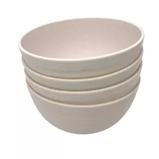 Kit 4 Tigelas Bowl Bambu Ecológico Cumbuca Sobremesa Bowls Tigela Alimentos