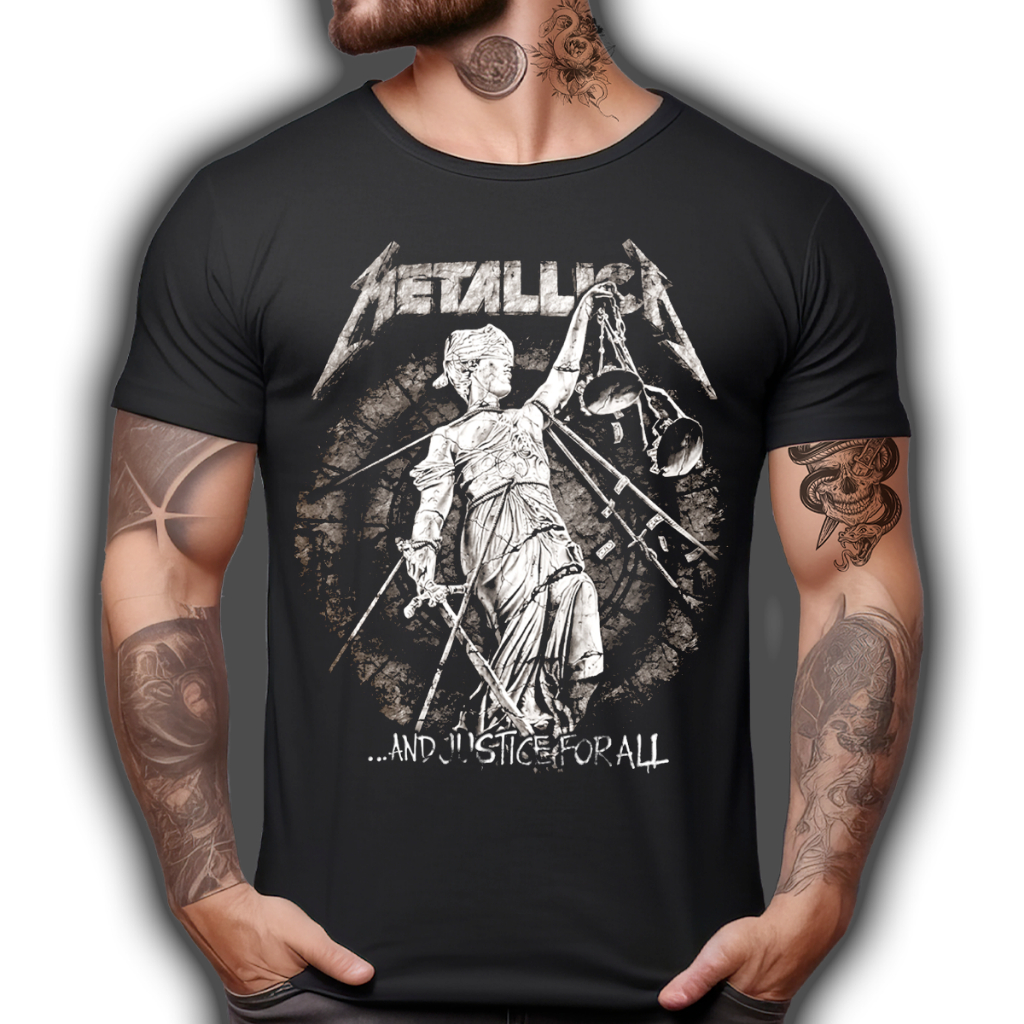 Camiseta Metallica And Justice For All Red Rock Classic | Shopee Brasil