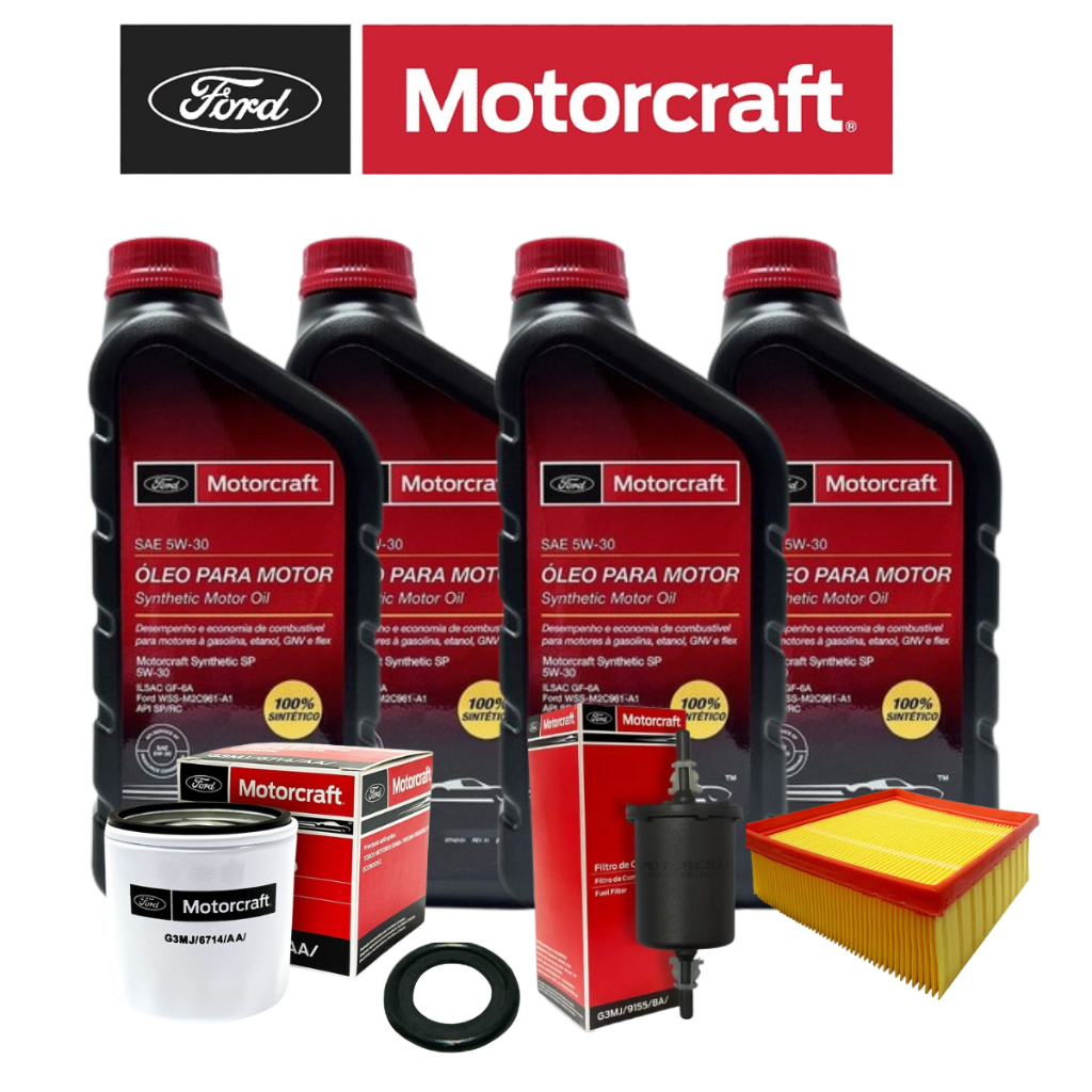 Kit óleo 5w30 Motorcraft 100% Sintetico Original Ka Ecosport New Fiesta 1.0 1.6 2013 até 2018 Original Ford