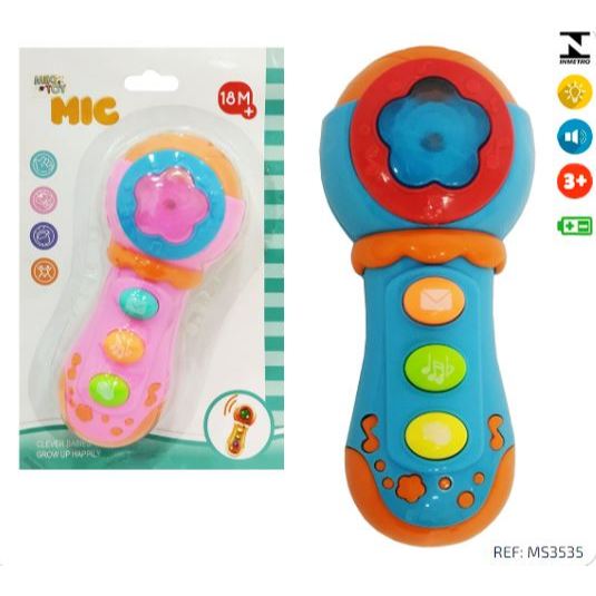 Microfone Musical Infantil Mini Mic com Luz +18 meses | Shopee Brasil