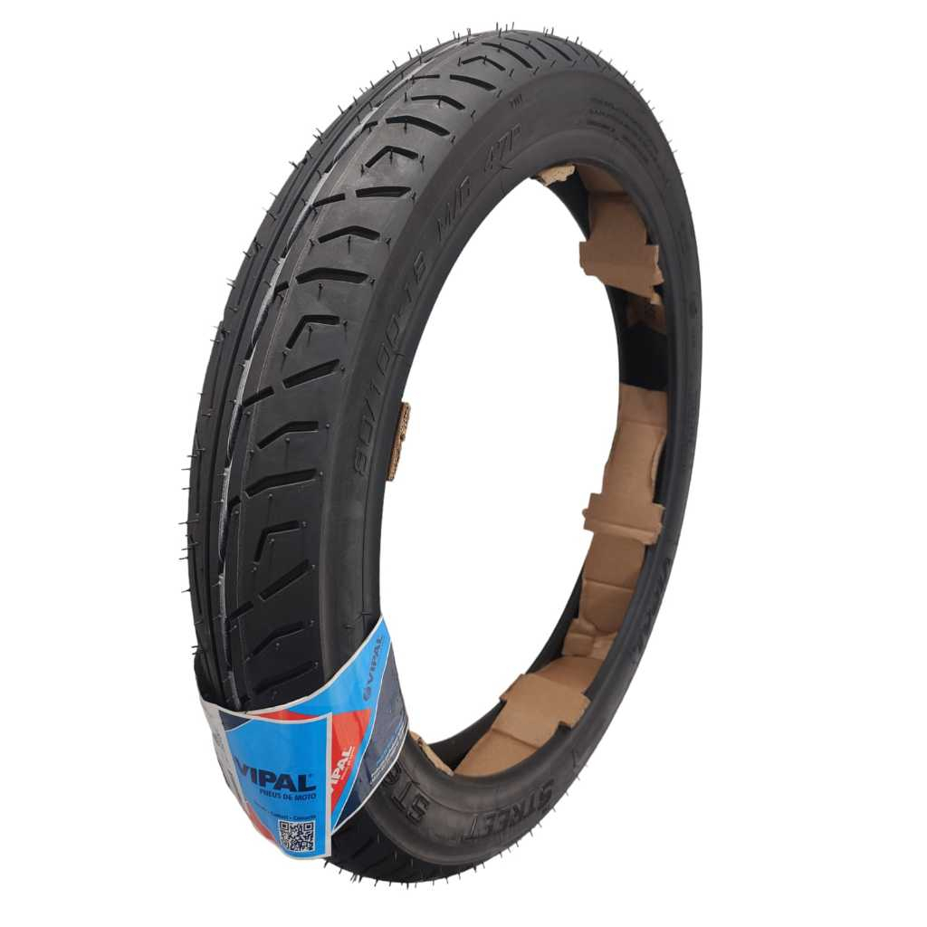 Pneu Danteiro 80/100-18 SEM CÂMARA modelo VIPAL ST600 Titan/Fan/Start ...