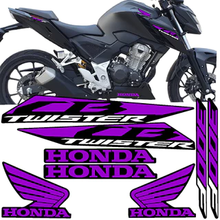 Jogo Adesivo Kit Personalizado Cb 300f Twister 2023 23 2024 Moto Roxo
