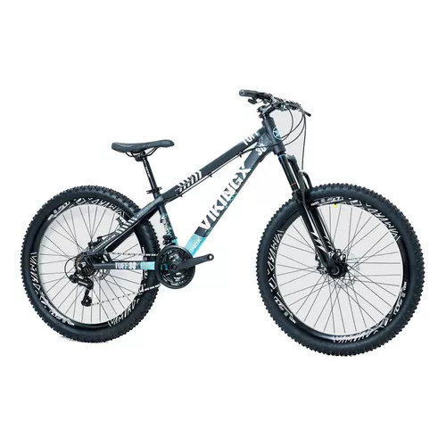 Mountain Bike VikingX Tuff aro 26 13.5" 21v freios disco mecânico Câmbios Shimano Cor Preto e Azul