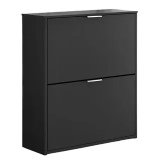 Sapateira Safira 2 Portas Quarto Área de Serviço Preto Onix Bom