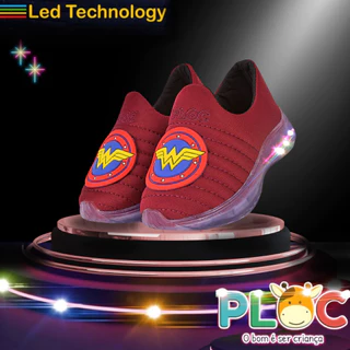 Tênis Led Infantil Luzinha Menina Meia Calce Fácil Anatômico PLOC LED33 - MARSALA MARAVILHA BRASÃO em Oferta na Shopee