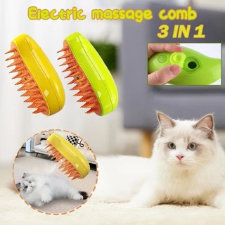 3 Em 1 Escova A Vapor Para Gato -Autolimpante- Escova de Massagem- Removedor De Pêlos- Penteador de Animais De Estimação
