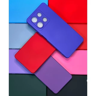 Kit capa + película de vidro 3D Redmi Note 13 4G ou apenas capinha Aveludado