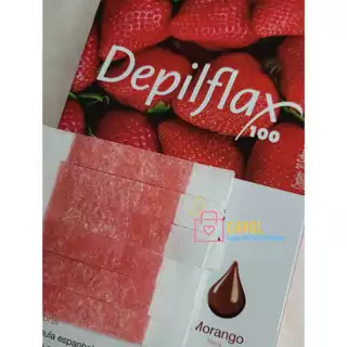 100 tiras de cera Depilflax para epilação de sobrancelha e buço tiras duplas design de sobrancelha