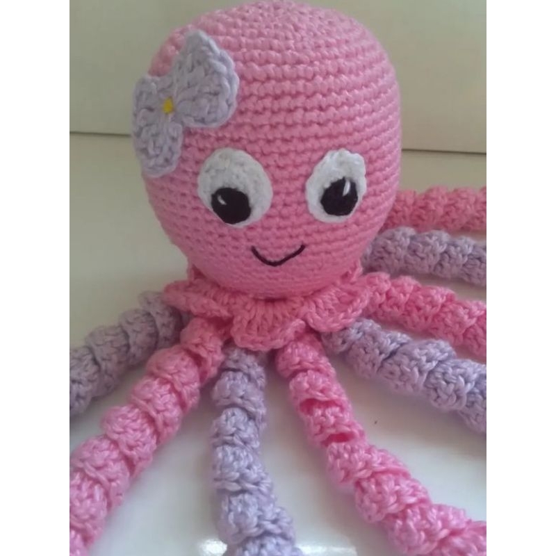 polvo para bebê recém-nascido, amigurumi Rosa,Terapêutico