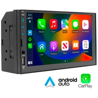 Central Multimídia Com Apple Car Play Android Auto Automotivo Som Carro 7 Polegadas Bluetooth Usb Fm touch
