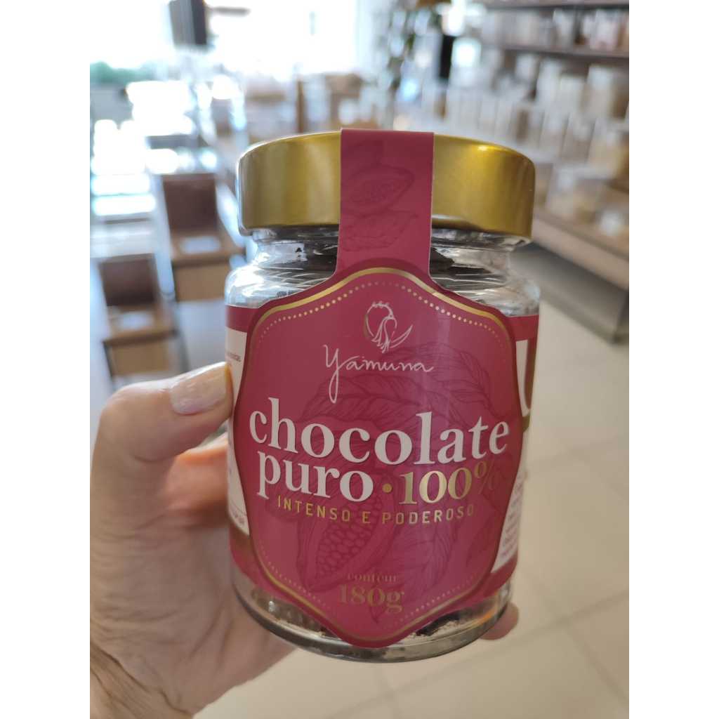 Chocolate Puro 100% Cacau 180g / Yamuna | Shopee Brasil