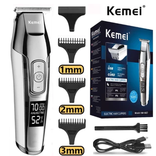 Kemei km 5027 Barber Professional Hair Clipper Lcd 0mm Ondulado Barba Cabelo Trimmer Men Cortador De Cabelo Elétrico Máquina De Corte