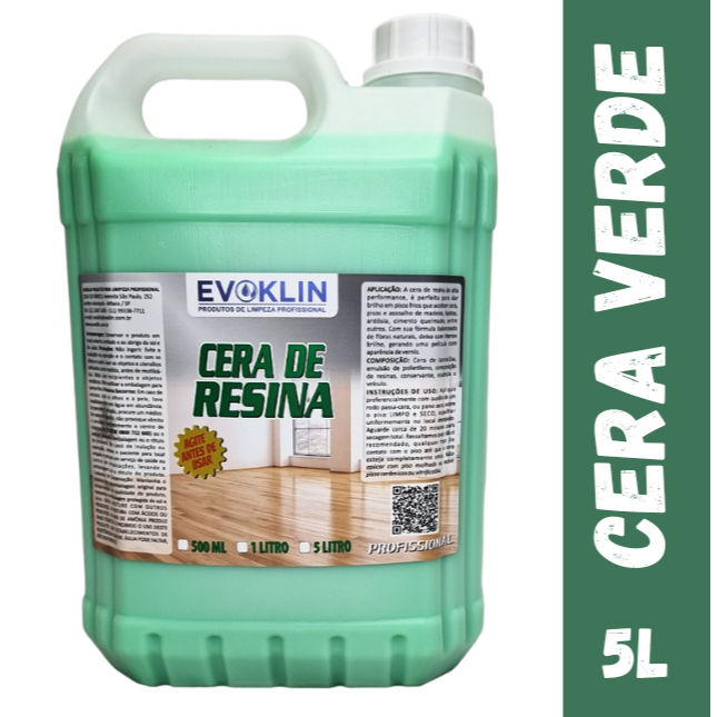 Cera Para Piso Verde 5L Com Resina Ideal Para Pisos de Ardósia E Pisos ...
