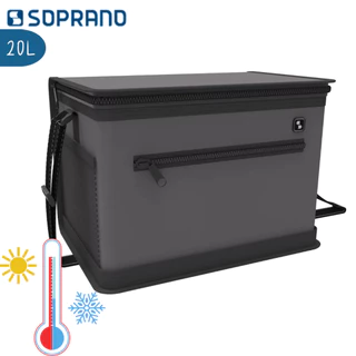 Bolsa Térmica 20l Cinza C/ Alça Tropical P/ Cerveja Suco Refrigerante Verão Praia Cooler