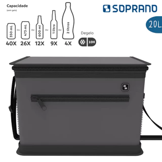 Bolsa Térmica Cooler 20L Com Ziper e Alça Tropical P/ Cerveja Suco Refrigerante Comida Verão Praia Camping Sitio