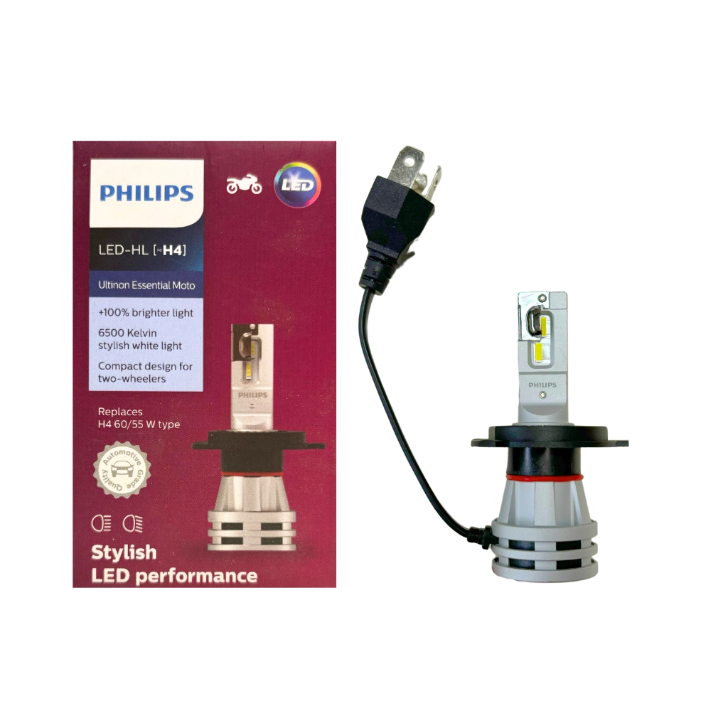 Lâmpada Led Moto Philips Ultinon H4 6500k 60/55w