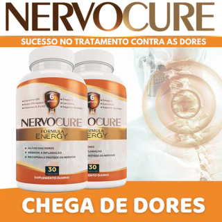 Suplemento Nervocure Energy Coq10 Ômega 3 tratamento dores, articulações - 2un