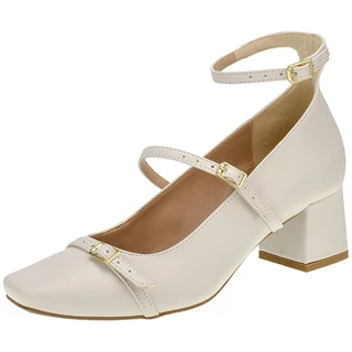 Sapato Feminino Salto Mary Jane Boneca Slip ons Bico Quadrado Shekinah By Mercedita Conforto Macio